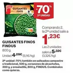 El Corte Inglés Findus - guisantes finos oferta