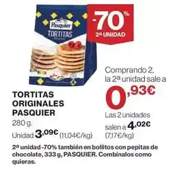 El Corte Inglés Pasquier - tortitas originales oferta