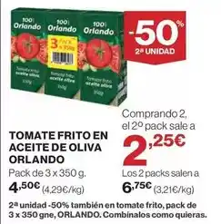 El Corte Inglés Orlando - tomate frito en aceite de oliva oferta