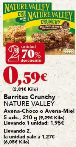Gadis NATURE VALLEY Barritas Crunchy oferta