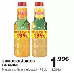 El Corte Inglés Granini - zumos clasicos oferta
