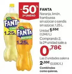 El Corte Inglés Fanta - naranja oferta