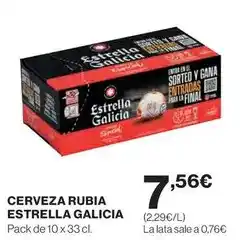El Corte Inglés Estrella galicia - cerveza rubia oferta