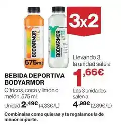 El Corte Inglés Bebida deportiva oferta