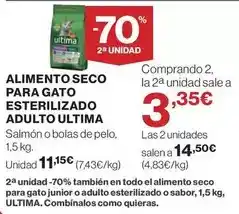 El Corte Inglés Affinity - alimento seco para gato esterilizado adulto ultima oferta
