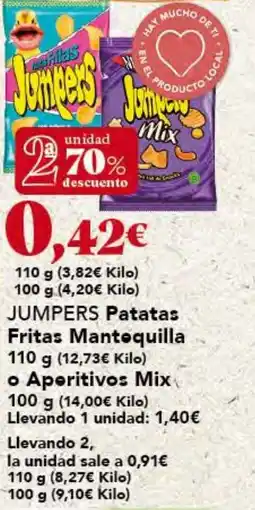 Gadis JUMPERS Patatas Fritas Mantequilla o Aperitivos mix oferta