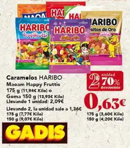 Gadis HARIBO Caramelos Maoam Happy Fruttis 4€ Kilo) o oferta