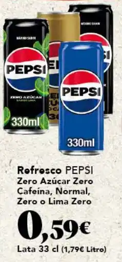Gadis PEPSI Refresco Zero Azúcar Zero Cafeína, Normal, Zero o Lima Zero oferta