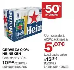 El Corte Inglés Heineken - cerveza 0.0% oferta