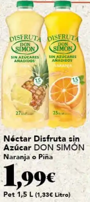 Gadis DON SIMÓN Néctar Disfruta sin Azúcar Naranja o Piña oferta
