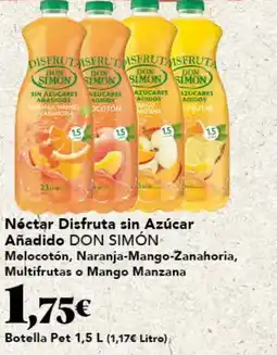 Gadis DON SIMÓN Néctar Disfruta sin Azúcar Añadido Melocotón, Naranja-Mango-Zanahoria, Multifrutas o Mango Manzana oferta