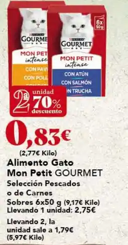 Gadis GOURMET Alimento Gato Mon Petit Selección Pescados o de Carnes oferta