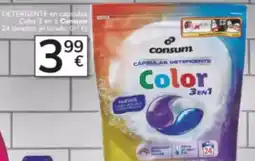 Consum Consum - detergente en cápsulas color 3 en 1 oferta