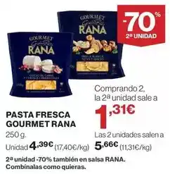 El Corte Inglés Rana - pasta fresca gourmet oferta