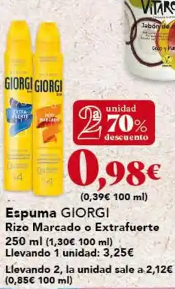Gadis GIORGI Espuma Rizo Marcado o Extrafuerte oferta