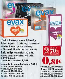 Gadis EVAX Compresas Liberty Alas Super oferta