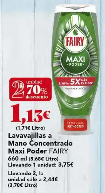 Gadis FAIRY Lavavajillas a Mano Concentrado Maxi Poder oferta