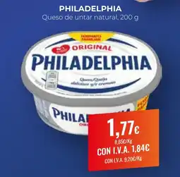 Arenas CashDiplo PHILADELPHIA Queso de untar natural oferta