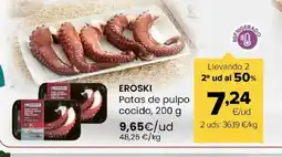 Autoservicios Familia EROSKI Patas de pulpo cocido oferta