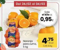 Autoservicios Familia Naranja para zumo,= oferta