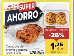 Autoservicios Familia Caracola de crema y pasas oferta