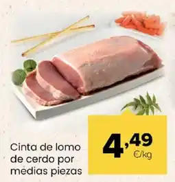 Autoservicios Familia Cinta de lomo de cerdo por médias piezas oferta