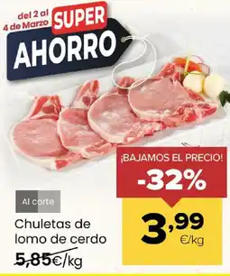 Autoservicios Familia Chuletas de lomo de cerdo oferta