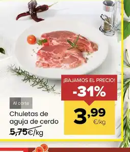 Autoservicios Familia Chuletas de aguja de cerdo oferta