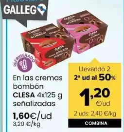 Autoservicios Familia CLESA En las cremas bombón oferta