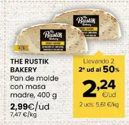Autoservicios Familia THE RUSTIK BAKERY Pan de molde con masa madre oferta