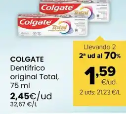 Autoservicios Familia COLGATE Dentifrico original Total oferta