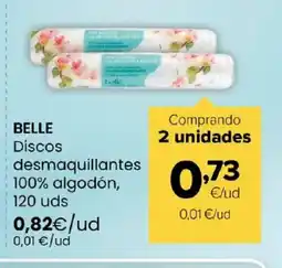 Autoservicios Familia BELLE Discos desmaquillantes 100% algodón oferta