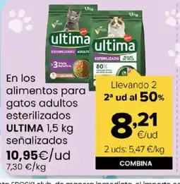 Autoservicios Familia ULTIMA En los alimentos para gatos adultos esterilizados oferta