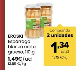 Autoservicios Familia EROSKI Espárrago blanco corto grueso oferta