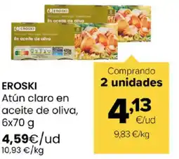 Autoservicios Familia EROSKI Atún claro en aceite de oliva oferta