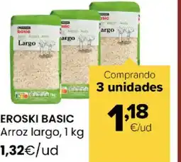 Autoservicios Familia EROSKI BASIC Arroz largo oferta