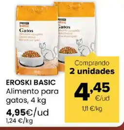 Autoservicios Familia EROSKI BASIC Alimento para gatos oferta