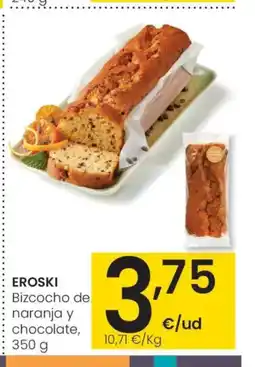 Eroski EROSKI Bizcocho de naranja y chocolate oferta