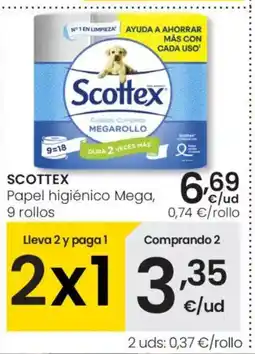 Eroski SCOTTEX Papel higiénico Mega oferta