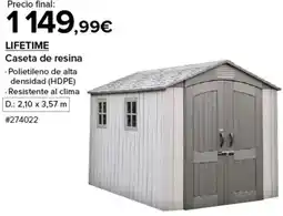 Costco LIFETIME Caseta de resina oferta