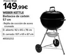 Costco WEBER KETTLE Barbacoa de carbón oferta