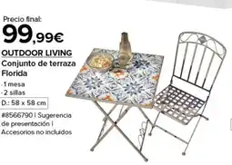 Costco OUTDOOR LIVING Conjunto de terraza Florida oferta