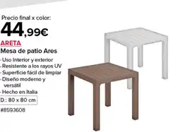 Costco ARETA Mesa de patio Ares oferta