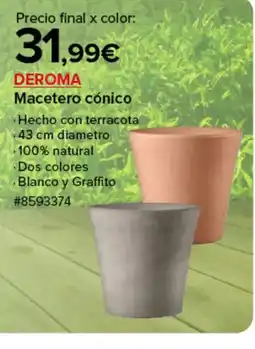 Costco DEROMA Macetero cónico oferta