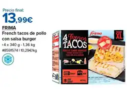 Costco FRIMA French tacos de pollo con salsa burger oferta