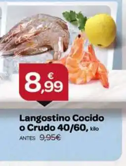Supermercados El Jamón Langostino Cocido o Crudo 40/60 oferta