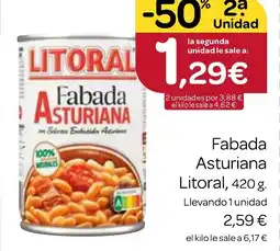Supermercados El Jamón LITORAL Fabada Asturiana oferta