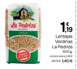 Supermercados El Jamón LA PEDRIZA Lentejas Verdinas oferta