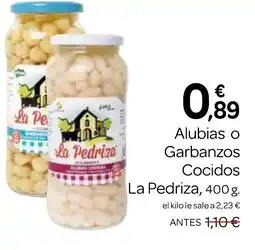 Supermercados El Jamón LA PEDRIZA Alubias o Garbanzos Cocidos oferta