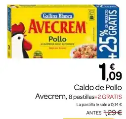 Supermercados El Jamón AVECREM Caldo de Pollo oferta